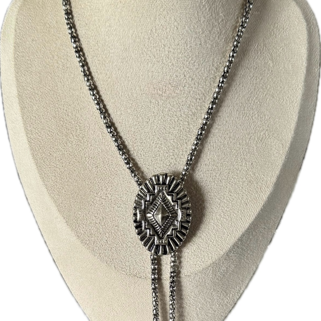 Shyanne- Silver And Turquoise Necklace 22$